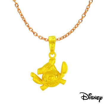 Disney迪士尼系列金飾 黃金墜子-俏皮史迪奇款 送項鍊