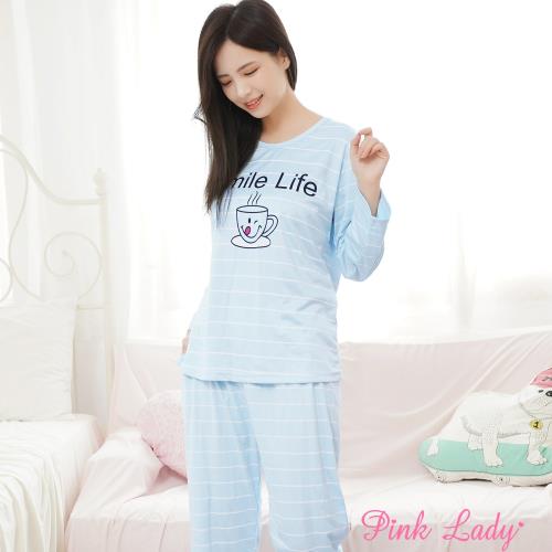 PINK LADY 微笑咖啡棉柔成套睡衣 (2715)