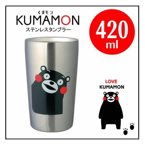 日本KUMAMON熊本熊真空保溫杯保溫水杯K20193(420ml即420cc 420毫升)
