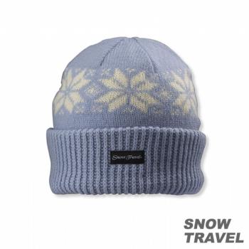 SNOWTRAVEL 3M防風透氣保暖羊毛帽(雪花摺邊) (淺紫色)