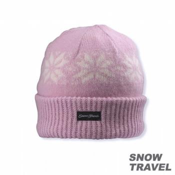 SNOWTRAVEL 3M防風透氣保暖羊毛帽(雪花摺邊) (淺紫色)