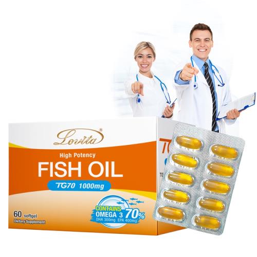 Lovita愛維他 專利TG型深海魚油腸溶膠囊1000mg(70%omega3 高濃度 魚油軟膠囊 濃縮魚油)