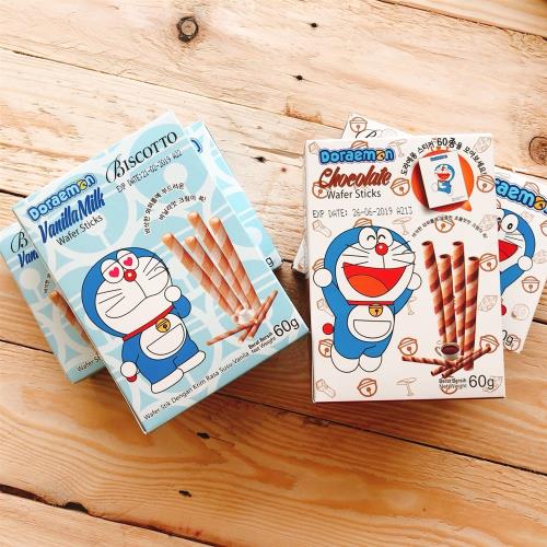 雙11限定 Doraemon 哆拉A夢捲心酥口味任選2盒(牛奶/巧克力)