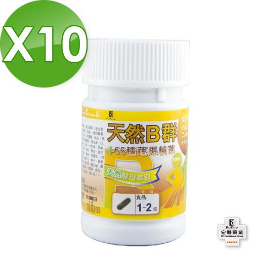 【宏醫】天然B群66種蔬果精華10瓶組