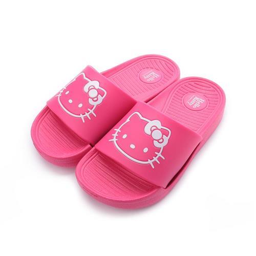 Hello Kitty 大頭印刷拖鞋 桃 818194 中大童鞋 鞋全家福