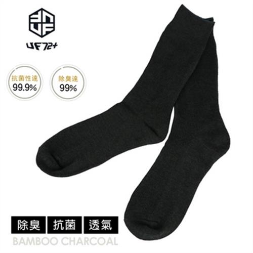 【UF72】UF5025-深灰(五雙入)ELF除臭竹炭條紋中統休閒襪