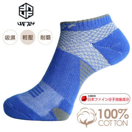 【UF72】UF912藍-女(五雙入)除臭輕壓足弓氣墊運動襪