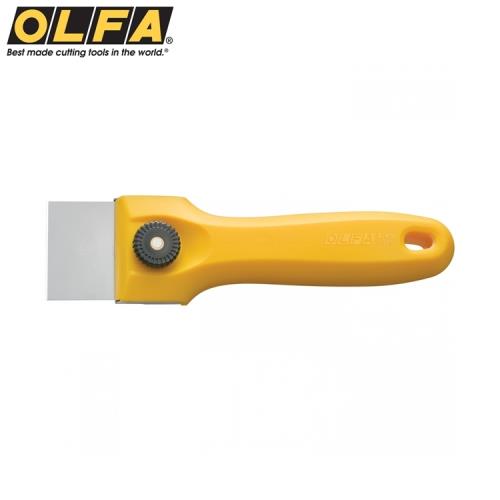 日本OLFA不鏽鋼刮刀T-45(170mm*45mm薄刀片可換可水洗)可彎曲使用適縫隙 刮除殘膠油漆填縫膠矽立康Silicon