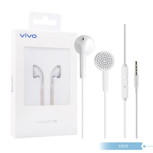 VIVO XE100 原廠盒裝 / 高品質平耳式耳機 3.5mm (白色)
