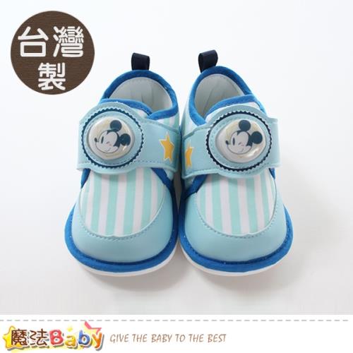 魔法Baby 寶寶鞋 台灣製迪士尼米奇正版閃燈嗶嗶鞋 sk0561