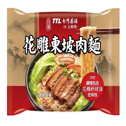 【台酒TTL】 花雕東坡肉袋麵(12包入/箱)