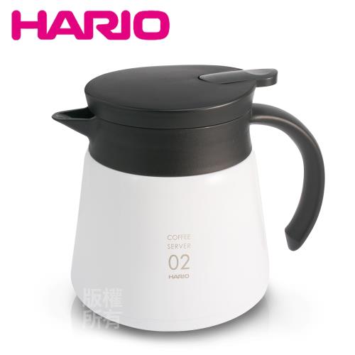 HARIO 不鏽鋼真空咖啡保溫壺-白 (VHS-60W)