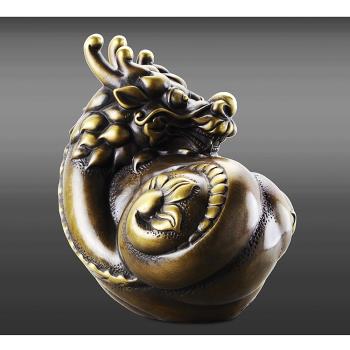 開運陶源 羅廣維限量原作 龍銅雕 龍如意[攏如意] 禮品