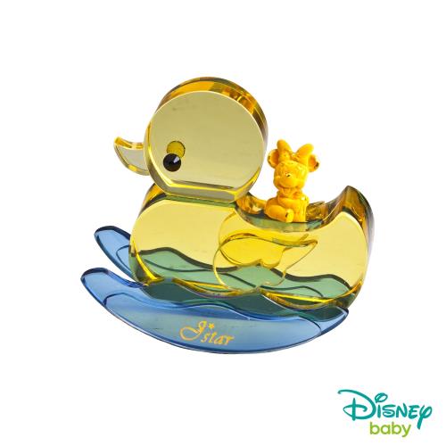 Disney迪士尼系列金飾 小鴨水晶擺件-黃金美妮款