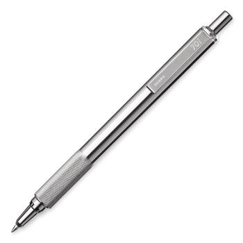 美版新版日本ZEBRA不銹鋼原子筆F-701圓珠筆(黑色0.8mm油性筆芯)鋼珠筆-平行輸入