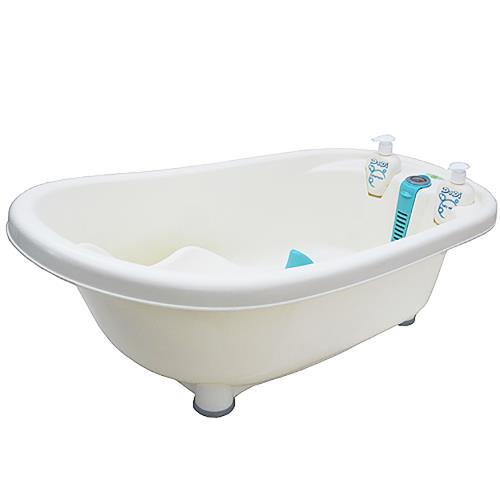 月陽仿真測溫嬰幼兒豪華浴缸洗澡盆浴盆附躺椅沐浴瓶(DB-6707)