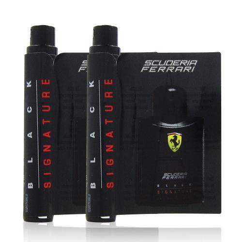 Ferrari 法拉利 Blace Signature 極限黑 男性淡香水 1.2ml x2入 (義大利進口)