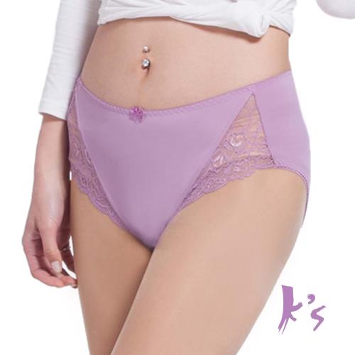 【Ks凱恩絲】專利有氧蠶絲褲底追夢系列提臀內褲(婉約紫)