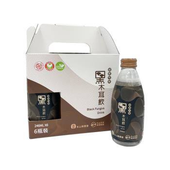 【冬山鄉農會】有機黑木耳飲禮盒組 (246毫升 x 6瓶)