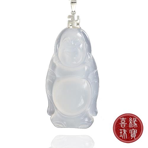 【喜緣玉品】光明福臨白玉髓彌勒佛項鍊(唯一精品)