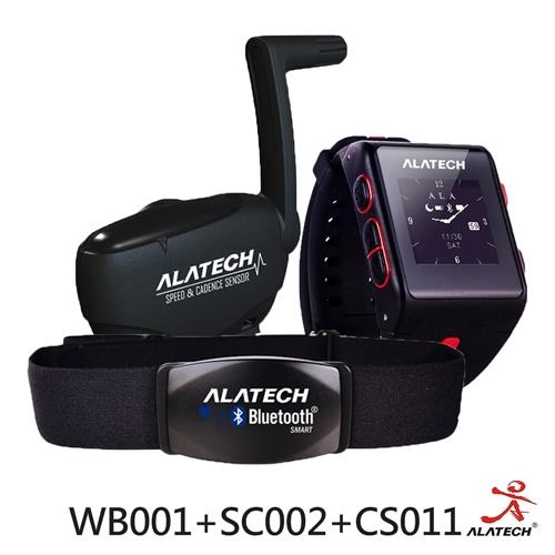 ALATECH 鐵人進階優惠套組 (WB001運動錶+SC002踏頻器+CS011心跳帶)