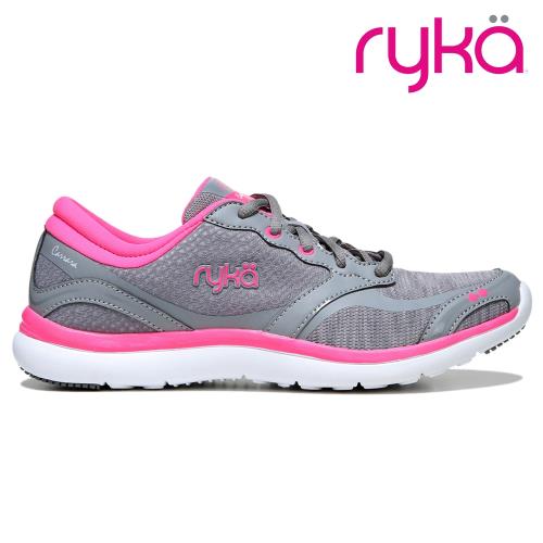 【ryka】CARRARA 女性專屬 慢跑休閒鞋 灰粉紅 RKE3810M1020