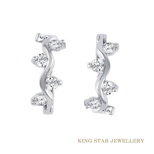 King Star 輕奢30分鑽石耳環