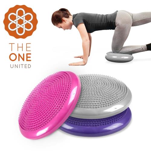 The One 按摩顆粒瑜珈平衡盤/平衡氣墊(附打氣筒)-三色任選