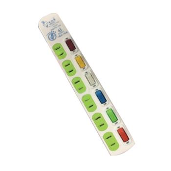 臺灣製~【電精靈】6開6插2P延長線6尺(1.8米) PSK-266A (二入組)