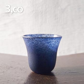 3,co 手工彩色玻璃杯(小) - 藍