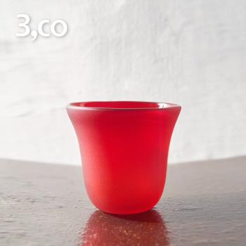 3,co 手工彩色玻璃杯(小) - 紅