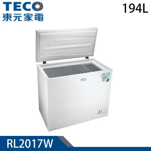 原廠送好禮+加碼送★TECO東元 194公升上掀式單門冷凍櫃 RL2017W