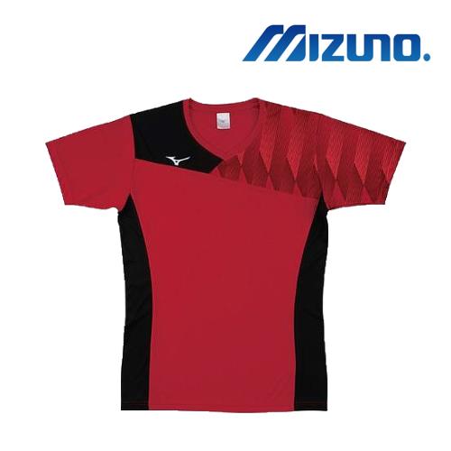 Mizuno 美津濃 男女 排球上衣 紅+黑 V2TA8G1762