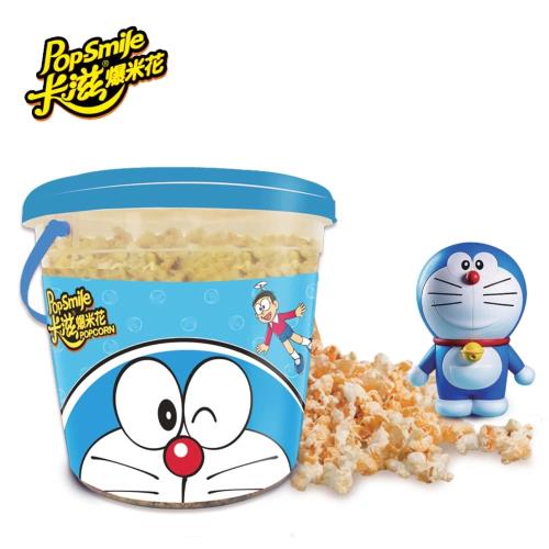 卡滋雙味爆米花 哆啦A夢限定版(原味+焦糖牛奶) 530g/桶