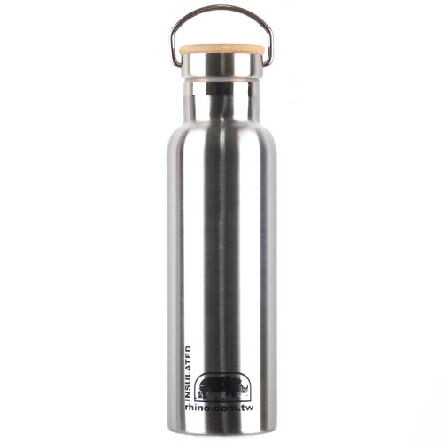 犀牛RHINO Vacuum Bottle雙層不鏽鋼保溫水壺(竹片蓋)600ml-四色可選
