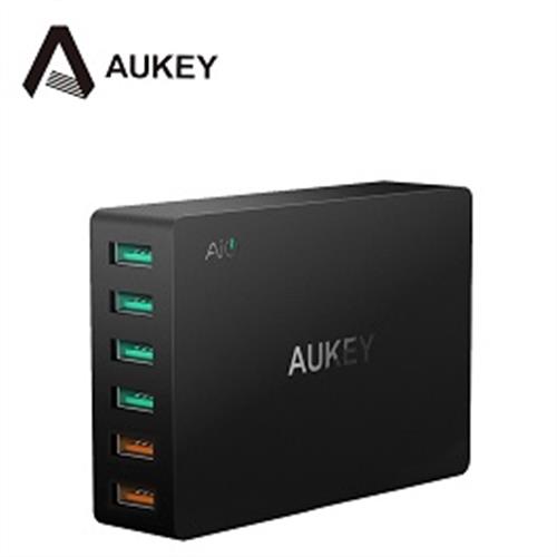  Aukey 6孔 60W QC3.0 6孔充電器(PA-T11) 附Micro USB Cable