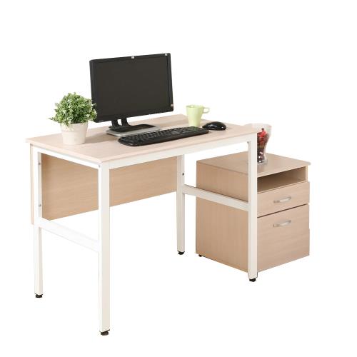 DFhouse   頂楓90公分電腦辦公桌+活動櫃-楓木色