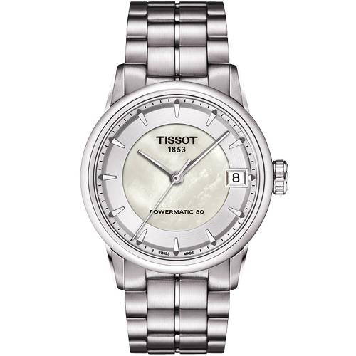 TISSOTT-ClassicLuxury珍珠貝機械女錶-33mmT0862071111100