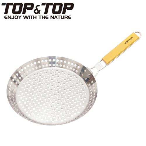 韓國TOP&amp;TOP不鏽鋼烤盤/摺疊握把