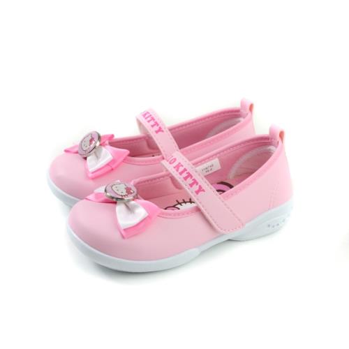 Hello Kitty 凱蒂貓 娃娃鞋 皮質 粉紅色 中童 童鞋 718742 no774