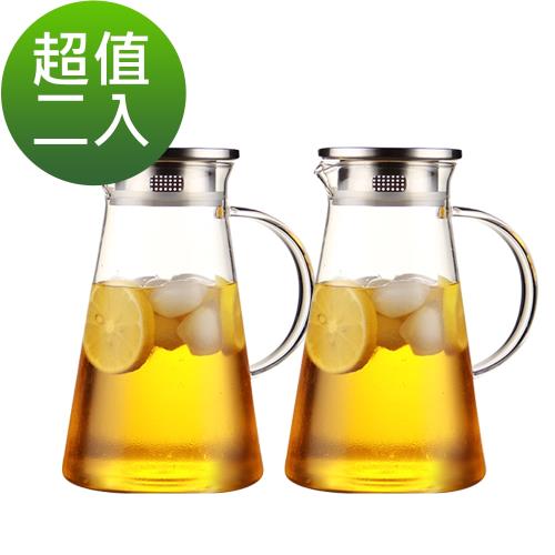 Incare 熱銷日本耐高低溫玻璃冷水壺1700ML(兩入超值組)