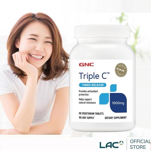 【LAC利維喜】GNC健安喜 三效維生素C1000食品錠90錠