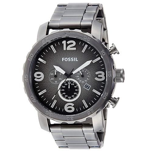 FOSSIL 戰神世紀三眼計時腕錶(JR1437)-灰鋼x灰/50mm