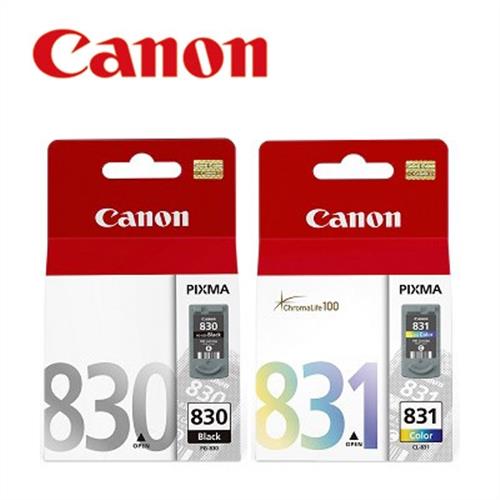 Canon PG-830+CL-831 原廠墨水匣組合(1黑1彩)