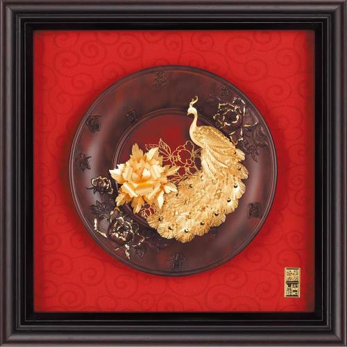 開運陶源] 雅鑑鑫品金箔畫圓盤系列(小) 共八款選一(23x23cm)|開運畫作