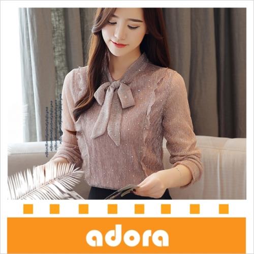 adora 新款加絨蕾絲長袖衫（3色）