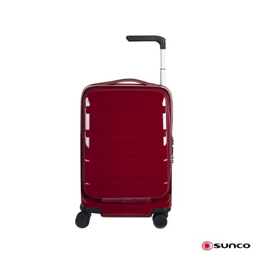 日本SUNCO 19.5吋 獨家專利單柄拉桿箱 登機箱 紅色