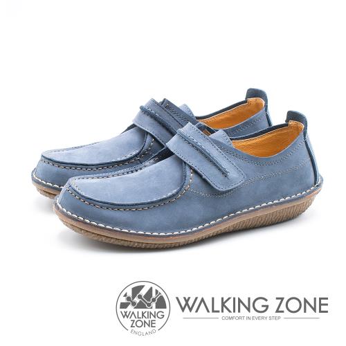 WALKING ZONE 皮革耐磨休閒鞋 男鞋 - 藍 (另有黃棕)