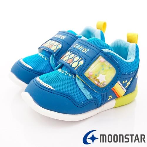 日本月星MOONSTAR-機能童鞋 3E寬楦玩耍款 CRB1075藍(寶寶段)