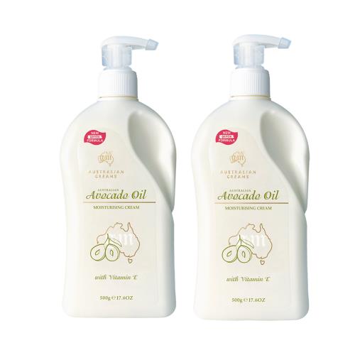 澳洲GM 酪梨油滋潤保濕霜含維他命E 500g/瓶(家庭號) 2入組